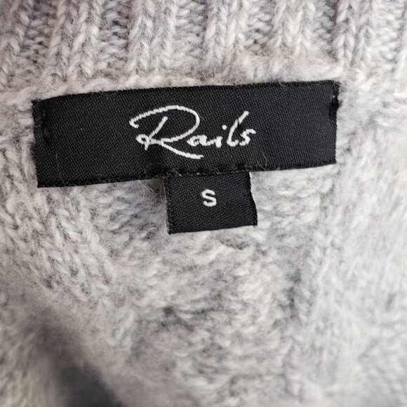 Rails Light Grey Ruffle Frill Sweater Sz S - Picture 6 of 11